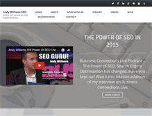 Tablet Screenshot of andywilliamsseo.com
